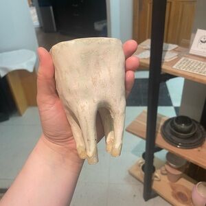 handmade ceramic tooth cup